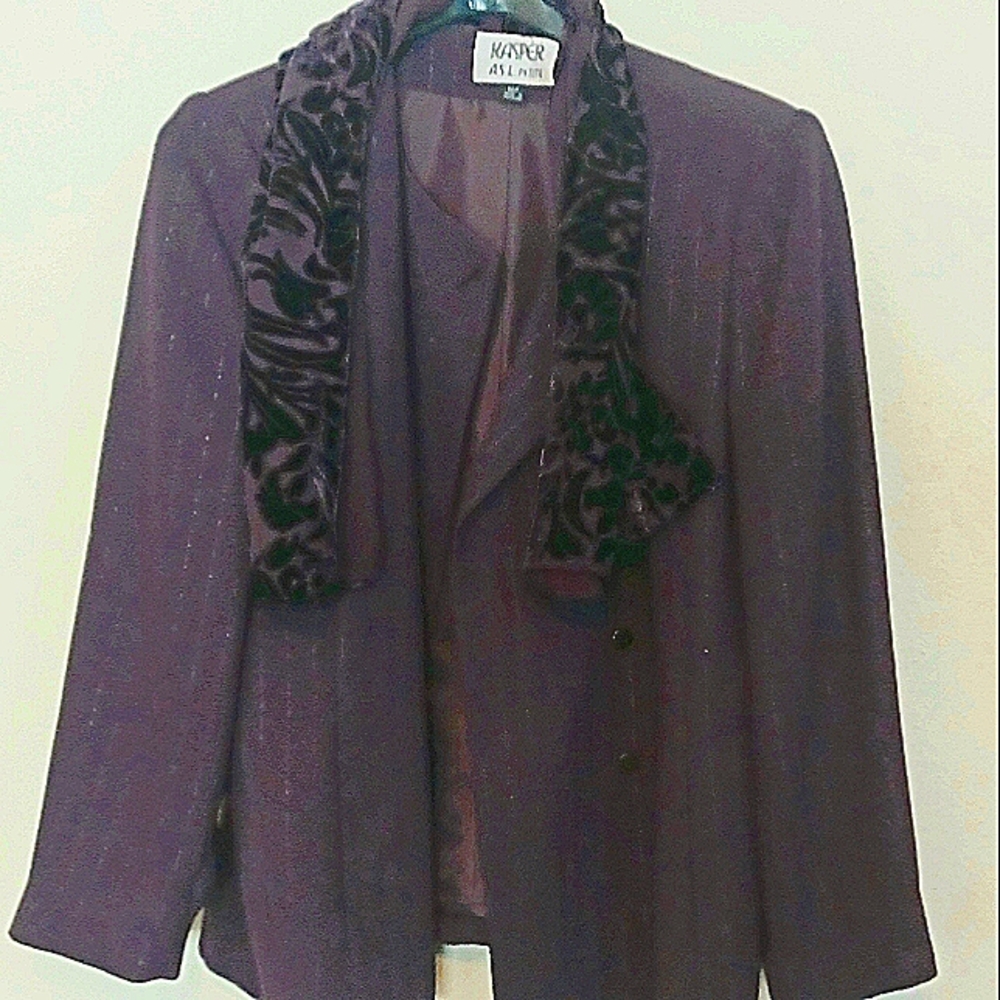 Kasper ASL Petite Bordeaux Jacket 16P NWT